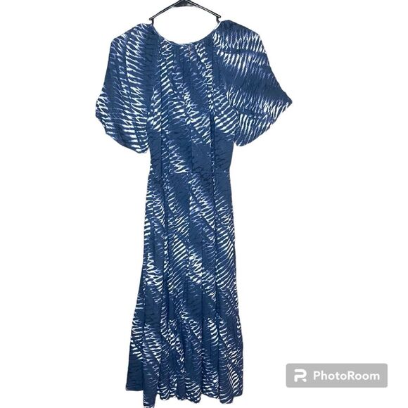 Rails Drew Tiered Tie Dye  Blue Nile Midi Dress Size S - Picture 6 of 11